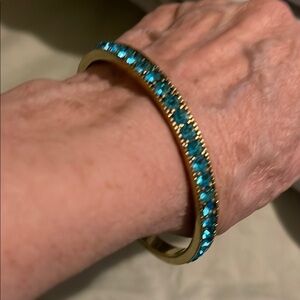 Elegant Gold and Blue Bracelet